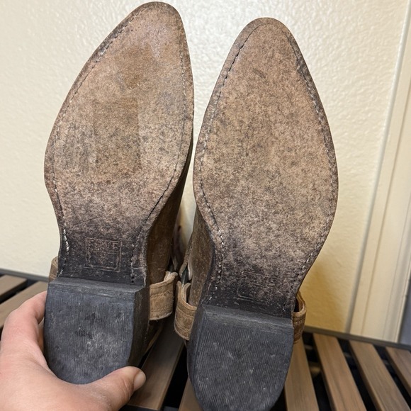 Frye Size 9.5B Billy Harness Redwood Women's Leather Cowboy Boots - Picture 9 of 9